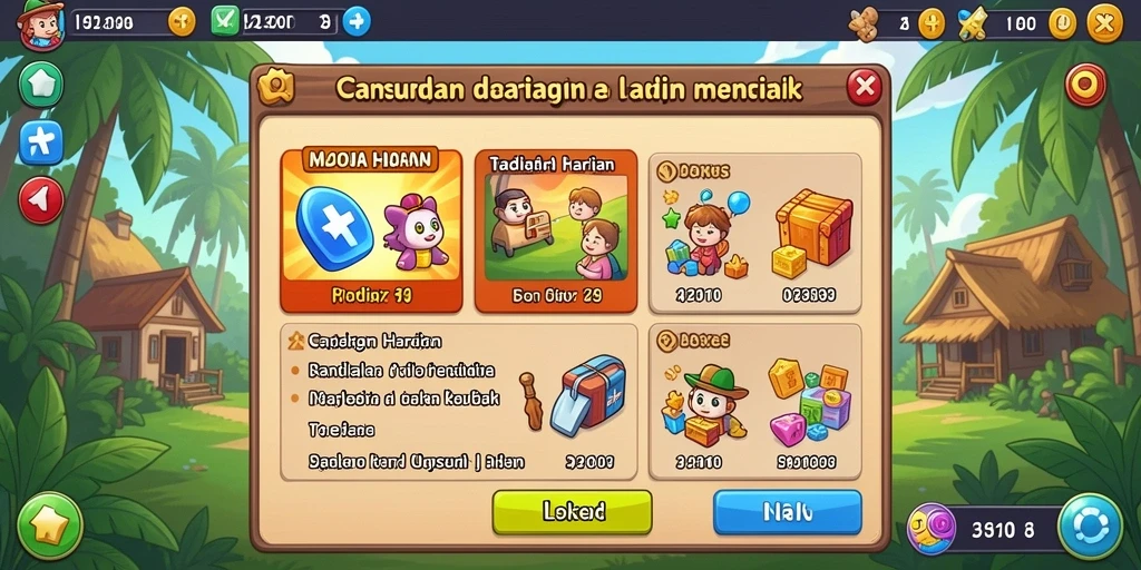 Fitur bonus harian yang menambah keseruan bermain.