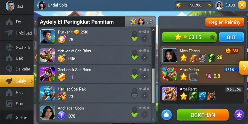 Karakter unik dengan kemampuan yang berbeda-beda.